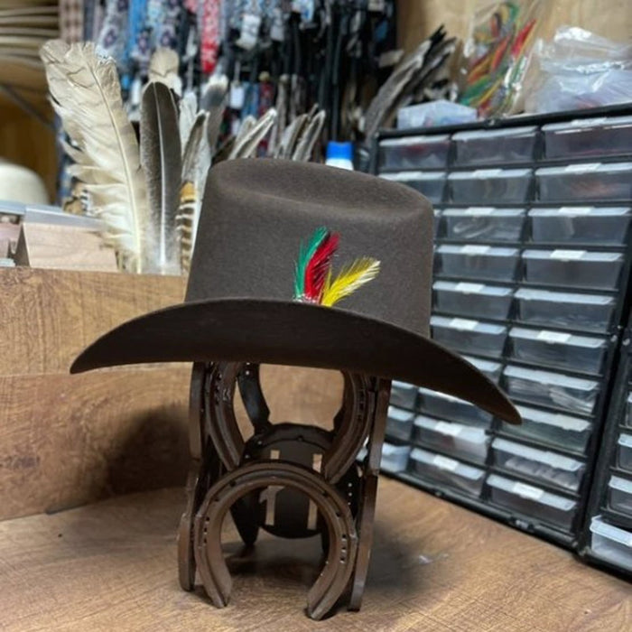 Texana Tombstone Los Dos Carnales 20X Copa Alta Color Chocolate 3   - from alligatorwarehouse.com