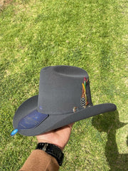 Texana Tombstone Los Dos Carnales 20X Copa Alta Color Gris Granito