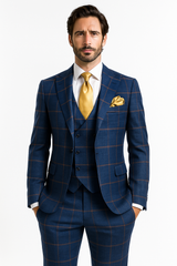 Rossi Man Max RM1840 – Slim Fit 3-Piece Formal Suit for Men