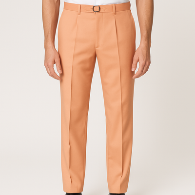 Tiglio Luxe Creamsicle Semi-Wide Leg Wool Marbella Dress Pants TL4013 1   - from alligatorwarehouse.com