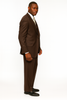 Tiglio Rosso Men’s Choclate Brown 3 Piece Suit –Double Breasted Vest with Classic 100% Wool Super 150's Fabric - Pleated Pants 3   - from alligatorwarehouse.com