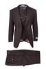 Tiglio Rosso Men’s Choclate Brown 3 Piece Suit –Double Breasted Vest with Classic 100% Wool Super 150's Fabric - Pleated Pants 6   - from alligatorwarehouse.com