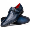 Marco Di Milano Toluca Men's Shoes Navy Exotic Crocodile & Lizard Monk Strap 2 TOLUCA_CAIMAN FUSCUS-LIZ RING_NAVY_8  - from alligatorwarehouse.com