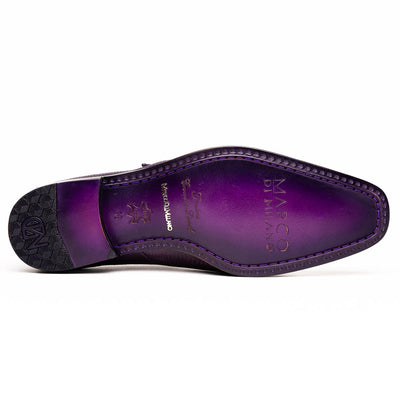 Marco Di Milano Toluca Men's Shoes Purple Exotic Crocodile & Lizard Monk Strap 5 TOLUCA_CAIMAN FUSCUS-LIZ RING_PURPLE_9  - from alligatorwarehouse.com