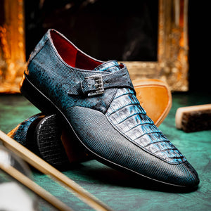 Marco Di Milano Toluca Rustic Blue Leather Shoe