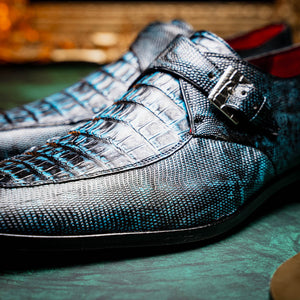 Marco Di Milano Toluca Rustic Blue Leather Shoe