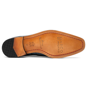 Marco Di Milano Toluca Blue/Black Crocodile & Lizard Monk Strap