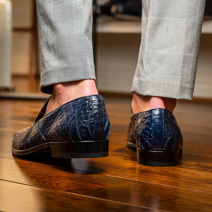 Marco Di Milano Trento Navy Leather Luxury Shoe