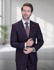 Statement Men's 2-Piece Modern Fit Suit – 100% Wool with Refined Windowpane Pattern 2 TRIESTE-BLACK-34S  - from alligatorwarehouse.com