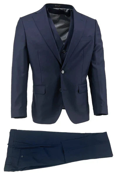 Dolcetto Suit and Vest, Modern Fit, Pure Wool by Tiglio Luxe TIG1036 1   - from alligatorwarehouse.com