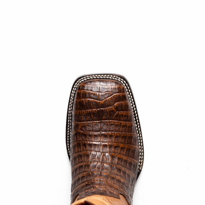 Marco Di Milano Tuscon Aged Maple Caiman Crocodile Square Toe Cowboy Boots 6   - from alligatorwarehouse.com