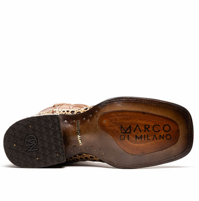 Marco Di Milano Tuscon Stone Orix Caiman Crocodile Square Toe Cowboy Boots 6   - from alligatorwarehouse.com