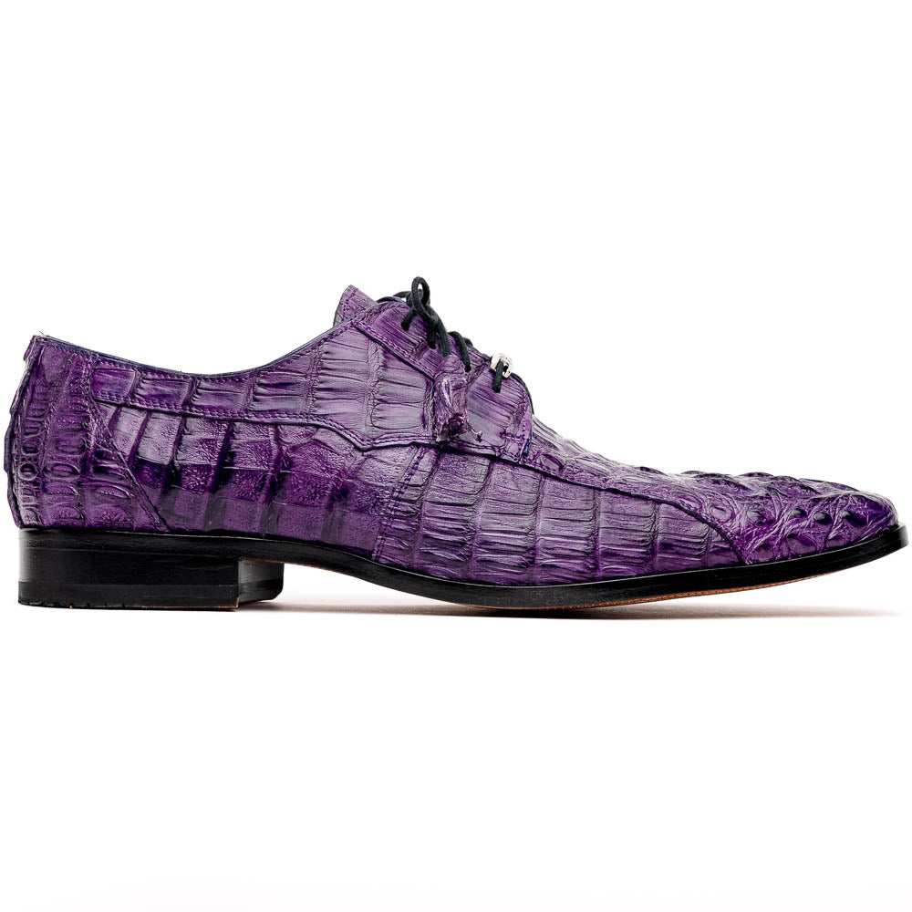 Marco Di Milano Tulum Purple Crocodile Derby Oxfords