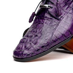 Marco Di Milano Tulum Purple Crocodile Derby Oxfords