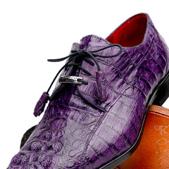 Marco Di Milano Tulum Purple Crocodile Derby Oxfords