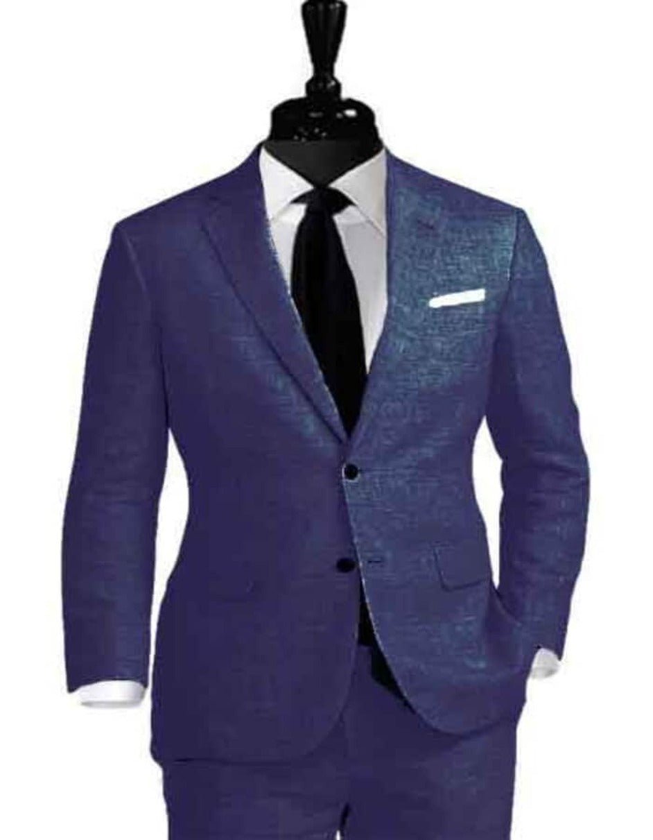 Linen Suit - Mens Summer Suits in   Navy Blue Color - Beach  Wedding 1 H8-0600  - from alligatorwarehouse.com
