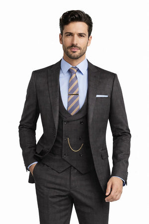 two-button-vintage-style-slim-fit-vested-plaid-black-suit
