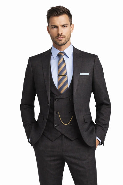 two-button-vintage-style-slim-fit-vested-plaid-black-suit