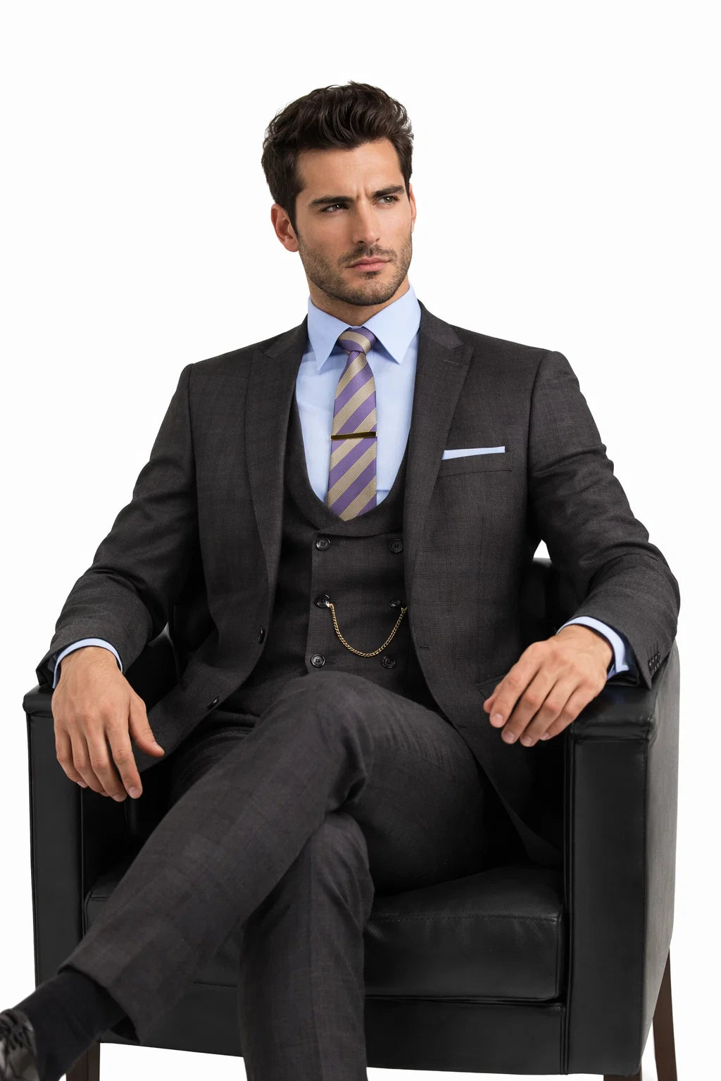 two-button-vintage-style-slim-fit-vested-plaid-black-suit