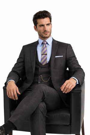 two-button-vintage-style-slim-fit-vested-plaid-black-suit