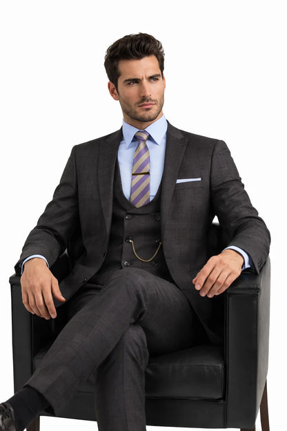 two-button-vintage-style-slim-fit-vested-plaid-black-suit