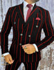Mens Double Breasted Gangster Six Button Suit in Black 4 Bold-40  - from alligatorwarehouse.com