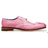 Belvedere Valter Rose Pink Genuine Caiman Crocodile and Lizard Dress Shoes 2 MEN 1480 ROSEPINK-M-06  - from alligatorwarehouse.com