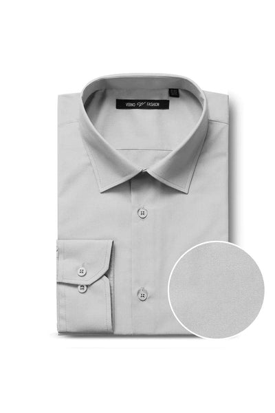 Men's Classic Fit Grey Spread Collar Dress Shirt 1 TC-629-CL_Grey_14-14.5_32-33  - from alligatorwarehouse.com