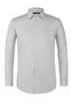 Verno Men's Classic Fit Grey Spread Collar Dress Shirt - USA Men's Outlet
