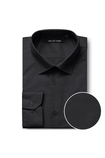 Men's Classic Spread Collar Dress Shirt in Black 1 TC-22-CL_Black_14-14.5_32-33  - from alligatorwarehouse.com