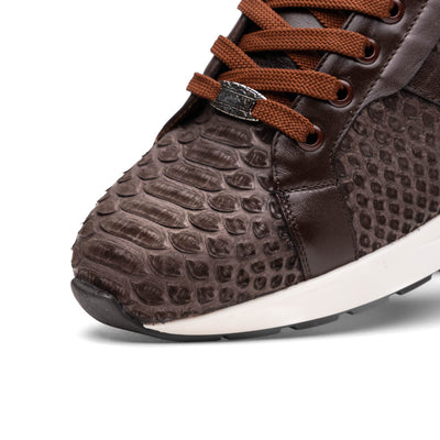Marco Di Milano Verona Brown Python & Calfskin Sneakers 3 VERONA_PYTHON_BROWN_8  - from alligatorwarehouse.com
