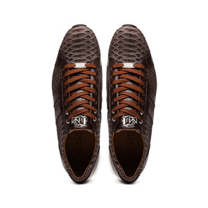 Marco Di Milano Verona Python & Calfskin Sneakers Brown