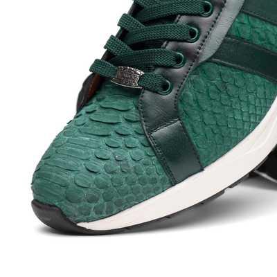 Marco Di Milano Verona Green Python & Calfskin Sneakers 4 VERONA_PYTHON_GREEN_8  - from alligatorwarehouse.com