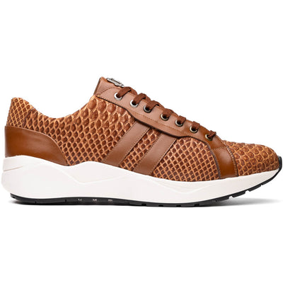 Marco Di Milano Verona Honey Python & Calfskin Sneakers 1 VERONA_PYTHON_HONEY_8  - from alligatorwarehouse.com