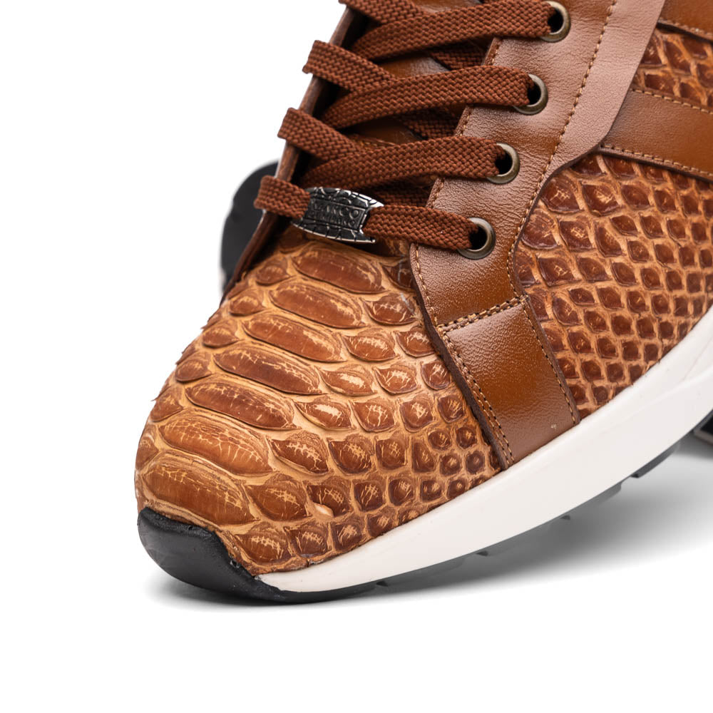 Marco Di Milano Verona Python & Calfskin Sneakers Honey