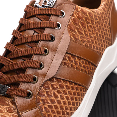 Marco Di Milano Verona Honey Python & Calfskin Sneakers 4 VERONA_PYTHON_HONEY_8  - from alligatorwarehouse.com