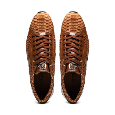 Marco Di Milano Verona Honey Python & Calfskin Sneakers 5 VERONA_PYTHON_HONEY_8  - from alligatorwarehouse.com