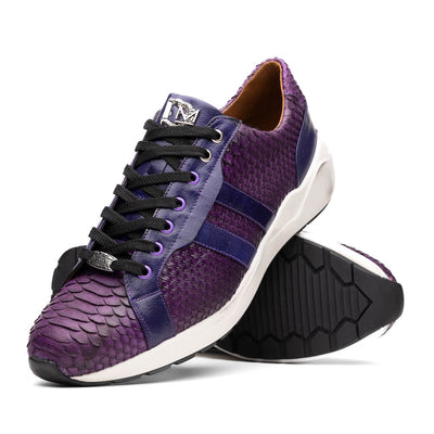Marco Di Milano Verona Purple Python & Calfskin Sneakers 2 VERONA_PYTHON_PURPLE_8  - from alligatorwarehouse.com