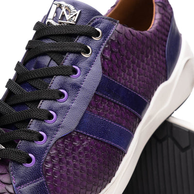 Marco Di Milano Verona Purple Python & Calfskin Sneakers 4 VERONA_PYTHON_PURPLE_8  - from alligatorwarehouse.com