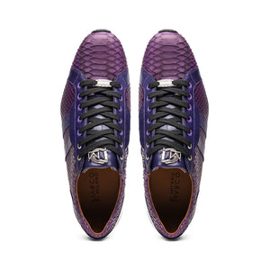 Marco Di Milano Verona Python & Calfskin Sneakers Purple