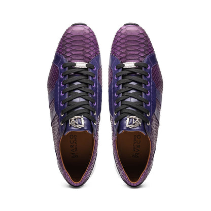 Marco Di Milano Verona Python & Calfskin Sneakers Purple