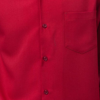 Red 2-Piece Solid Long Sleeve Walking Suit