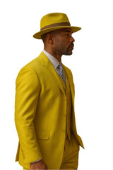 Yellow Zoot Suits - Mens Fashion Golish Yellow 1920s Vintage Look