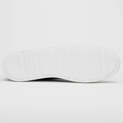 Zelli Vivo Tumbled Calfskin Sneakers in Navy with Contrast Soles