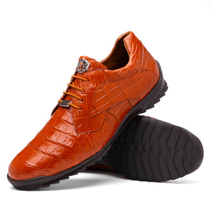 Marco Di Milano Vulcan Alligator Sneakers Honey
