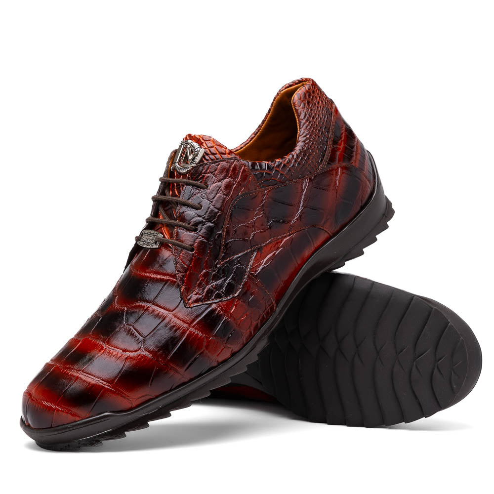 Marco Di Milano Vulcan Alligator Sneakers Cognac