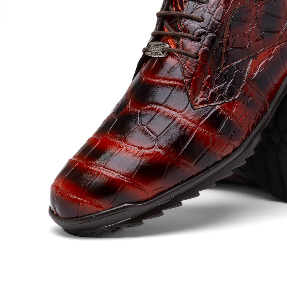Marco Di Milano Vulcan Alligator Sneakers Cognac