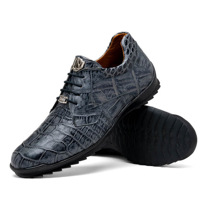 Marco Di Milano Vulcan Rustic Grey Alligator Sneakers 2 VULCAN_ALLIGATOR_RUSTIC GREY_8  - from alligatorwarehouse.com