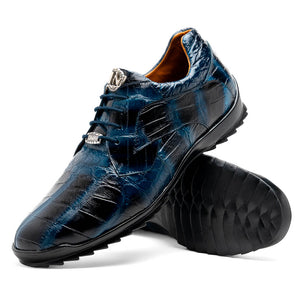 Marco Di Milano Vulcan Alligator Sneakers Blue