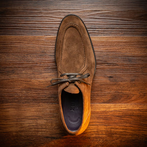 Zelli Wallaby Italian Suede Lace Up Chocolate (26-303-CHO)
